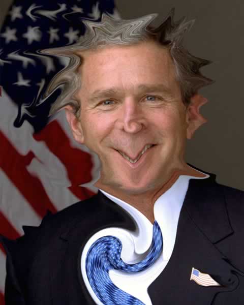 caricatures of celebrities. Bush caricature